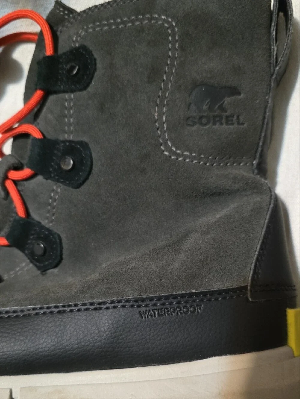 Sorel Kids Gray Suede & Orange Lace Boot